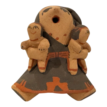 Vintage Native American Jemez Pueblo Pottery Storyteller Figurine (Signed) - Image 3