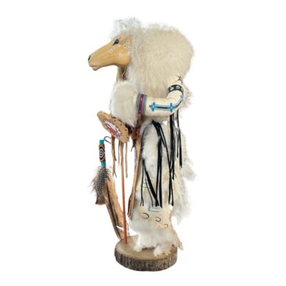 Vintage Native American Ojibwe White Horse Totem Kachina (Signed Kevin Gadomski) - Image 3