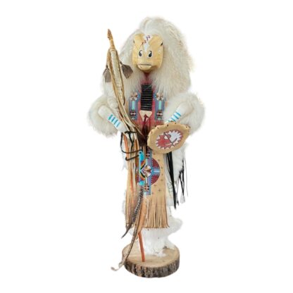 Vintage Native American Ojibwe White Horse Totem Kachina (Signed Kevin Gadomski) - Image 5