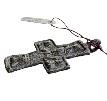 Ancient Byzantine Empire Bronze Christian Cross Pendant, Ca. 7-15th Century AD - Image 4