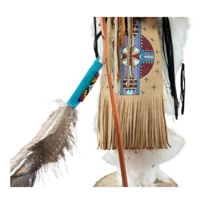 Vintage Native American Ojibwe White Horse Totem Kachina (Signed Kevin Gadomski) - Image 15