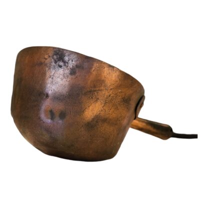 Antique Decorative Farmhouse Rustic Primitive Copper Handled Planter Pot - Image 4