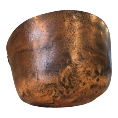 Antique Decorative Farmhouse Rustic Primitive Copper Handled Planter Pot - Image 9