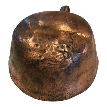 Antique Decorative Farmhouse Rustic Primitive Copper Handled Planter Pot - Image 10