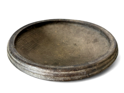 Antique Rustic Primitive Blackware Pottery Grinding Bowl - Image 2