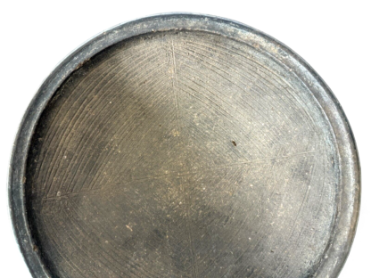 Antique Rustic Primitive Blackware Pottery Grinding Bowl - Image 4