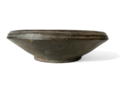 Antique Rustic Primitive Blackware Pottery Grinding Bowl - Image 11