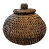 Vintage Americana Small Handwoven Lidded Basket