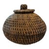 Vintage Americana Small Handwoven Lidded Basket - Image 2
