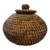 Vintage Americana Small Handwoven Lidded Basket - Image 3