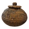 Vintage Americana Small Handwoven Lidded Basket - Image 4
