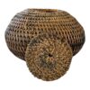 Vintage Americana Small Handwoven Lidded Basket - Image 5
