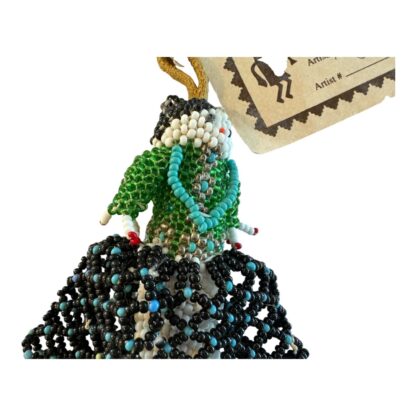 Vintage Zuni Native American Beaded Doll Ornament - Image 4