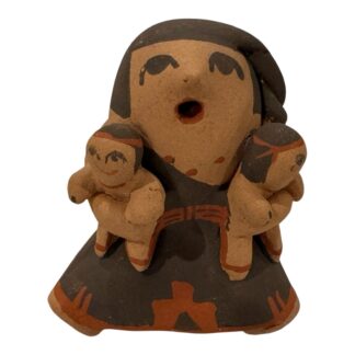 Vintage Native American Jemez Pueblo Pottery Storyteller Figurine (Signed)