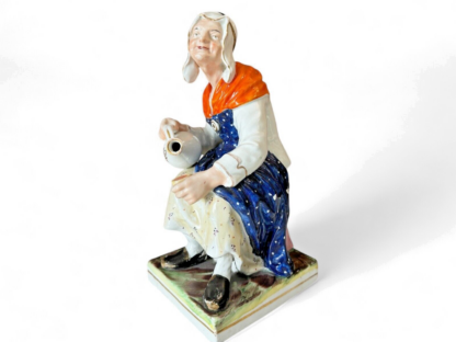 Antique English Staffordshire Porcelain Cobbler Johnson & Wife Nell Figurines - Image 16