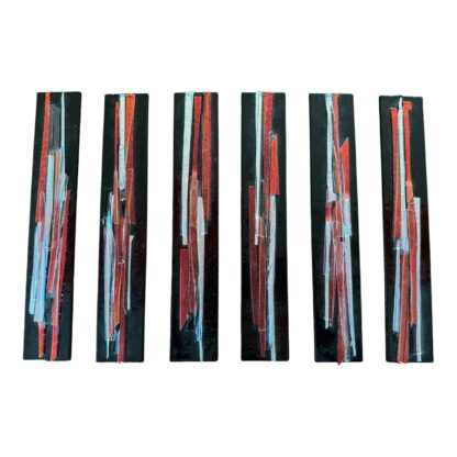 Vintage MCM Rectangle Fused Glass Decorative Wall Hanging (Signed Debora Wayne) - Image 8