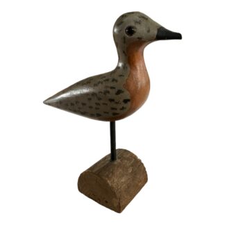 Vintage Americana Folk Art Handmade Wooden Shorebird Bird Figure