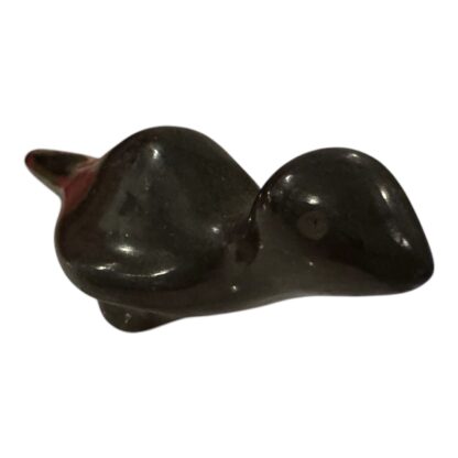 Vintage Native American Blackware Pottery Canada Goose Figurine (Signed) - Image 5