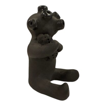 Vintage Native American Blackware Pottery Mudman Figurine (Signed) - Image 7