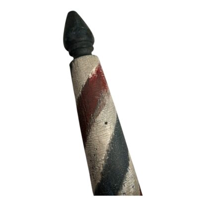 Antique Wood Trade Sign Barber Shop Red, White & Blue Pole - Image 3