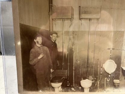 Antique Cabinet Card Occupational Photograph of Plumbers - Image 3