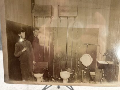 Antique Cabinet Card Occupational Photograph of Plumbers - Image 4