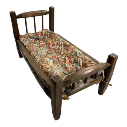Antique Hand Made Folk Art Slate Doll Bed