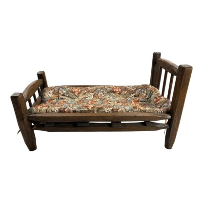 Antique Hand Made Folk Art Slate Doll Bed - Image 4