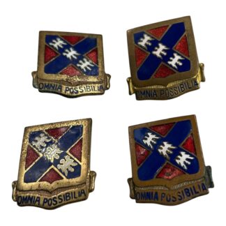 Vintage WW2 134th Field Artillery Omnia Possibilia Set of 4 Pins