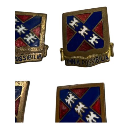Vintage WW2 134th Field Artillery Omnia Possibilia Set of 4 Pins - Image 4