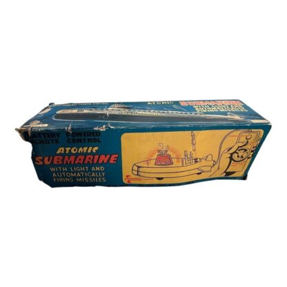 Vintage Marx Battery Operated Atomic Tin Toy Submarine with Original Box - Image 20