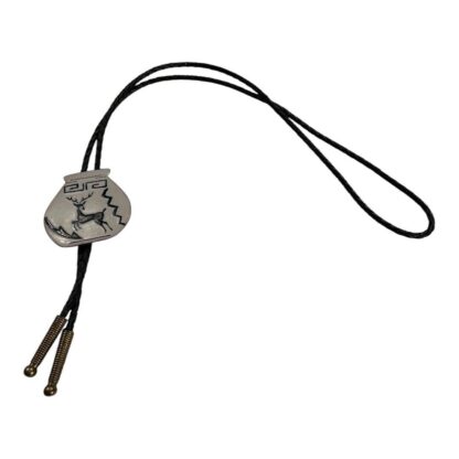 Enamel Elk on Copper Bolo Tie Marked - Image 2
