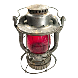 Vintage N.Y. C.S.  Dietz Vesta Railroad Lantern with Red Globe Dietz New York US