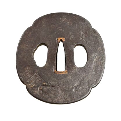 Antique Japanese Handaka Sonja Rakan Tsuba Edo Period - Image 8