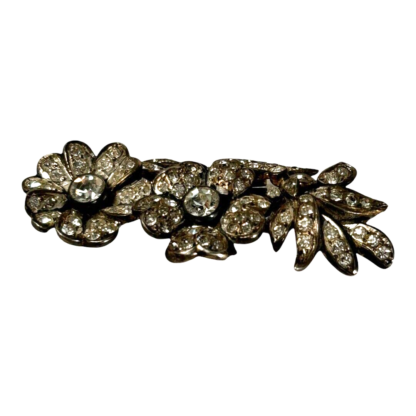 Vtg Stunning 1940's Beaded Evening Purse Bag Clutch Rhinestone & Gold Accents - Image 3