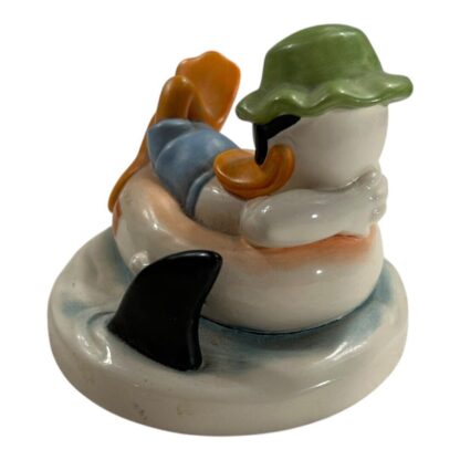 Vintage Goebel Walt Disney Donald Duck Napping with Shark Figurine - Image 6