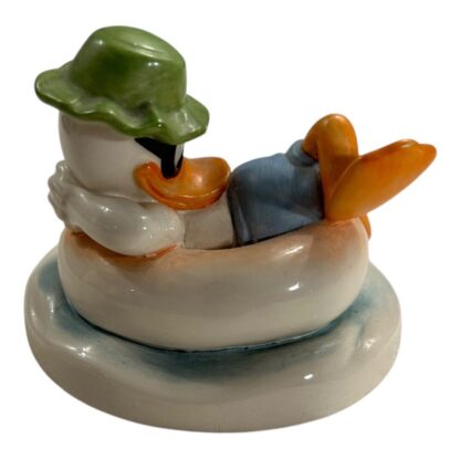 Vintage Goebel Walt Disney Donald Duck Napping with Shark Figurine - Image 8