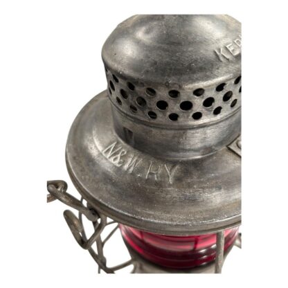 Vintage N & W RY Adlake railroad lantern with Red Globe ADLAKE KERO - Image 3