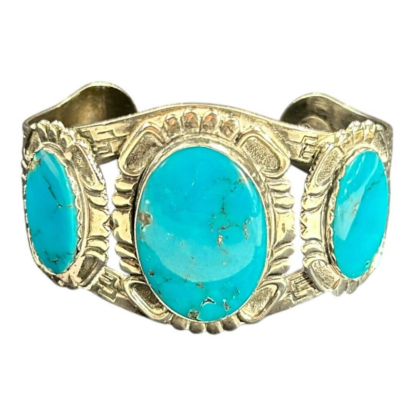 Vintage Navajo Turquoise & Sterling Silver Bracelet