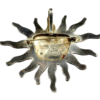 Vintage Mexican Sterling Silver & Stone Aztec Sun Pendant Brooch Miguel Melendez - Image 4