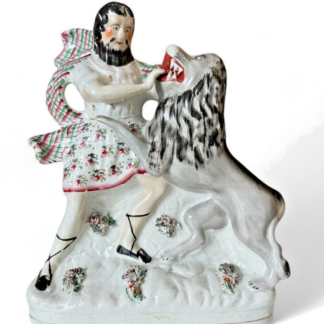 Antique English Staffordshire Porcelain Van Amburgh Lion Tamer Figurine