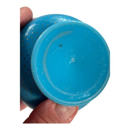 Antique French Gold Gilt Blue Opaline Glass Vase - Image 11