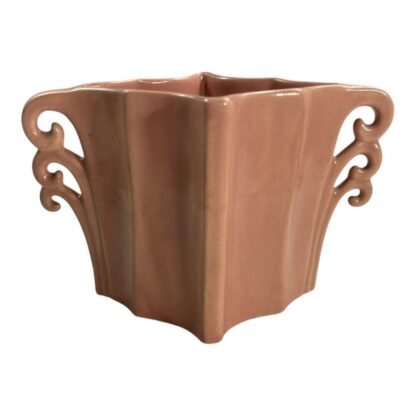 Vintage Camark Art Deco Pottery Pink Vase With Original Paper Label - Image 2