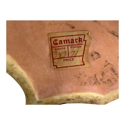 Vintage Camark Art Deco Pottery Pink Vase With Original Paper Label - Image 11