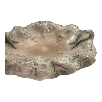 Antique Hampshire Pottery Handled Woodland Bowl - Image 3