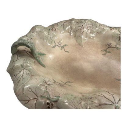 Antique Hampshire Pottery Handled Woodland Bowl - Image 4