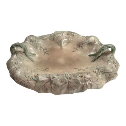 Antique Hampshire Pottery Handled Woodland Bowl - Image 5