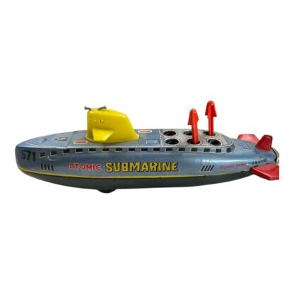 Vintage Marx Battery Operated Atomic Tin Toy Submarine with Original Box - Image 11