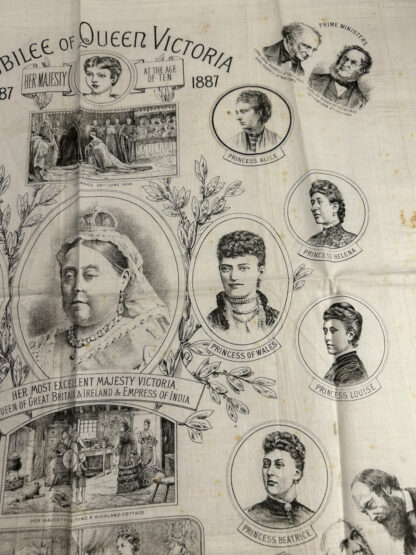 Antique Queen Victoria Commemorative Linen - Image 5