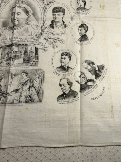 Antique Queen Victoria Commemorative Linen - Image 6